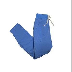 Figs High Waisted Yola Blue PO#5468 Scrub Pants, Size XS